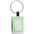 RCS recycled zinc alloy rectangle keyring