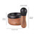 AdHoc cast iron mortar with acacia handle