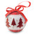 Snowy christmas pearl finish bauble in gift box