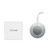Stainless steel circular decorative ornament with ribbon
