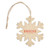 Wooden snowflake decoration hanger with jute cord