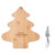 Tree-shaped bamboo cheese board set with stainless knife