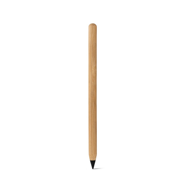 Inkless pen in bamboo with metal alloy and graphite tip. Long-lasting, erasable, with no sharpening required. As the product is made from natural materials, the colour and size of the product and the printing result may vary between products
