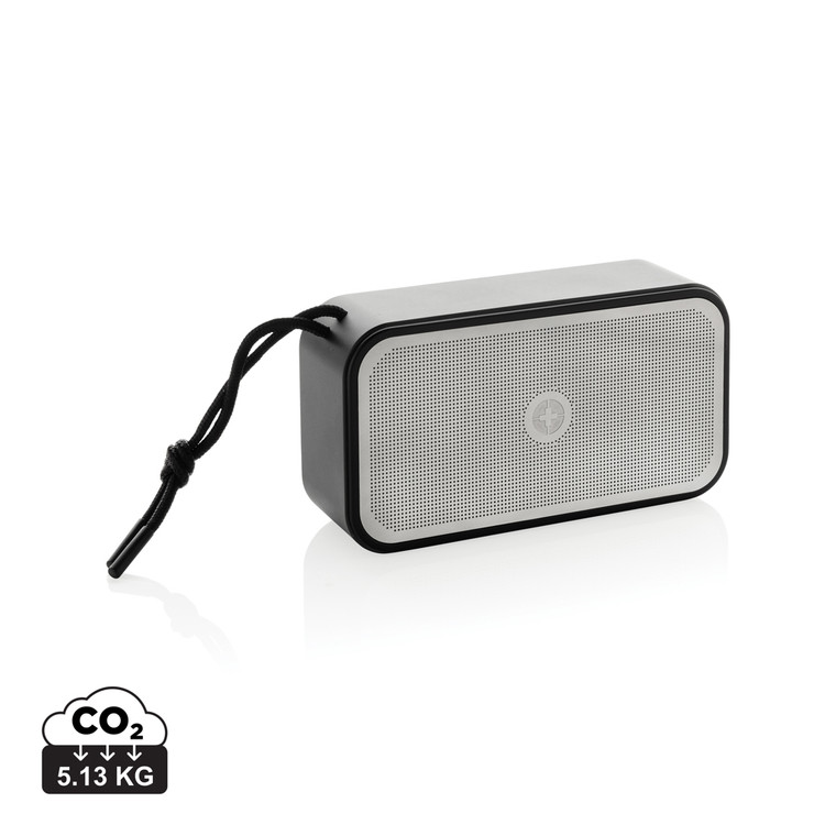 Swiss Peak recycled aluminium 10w bass speaker