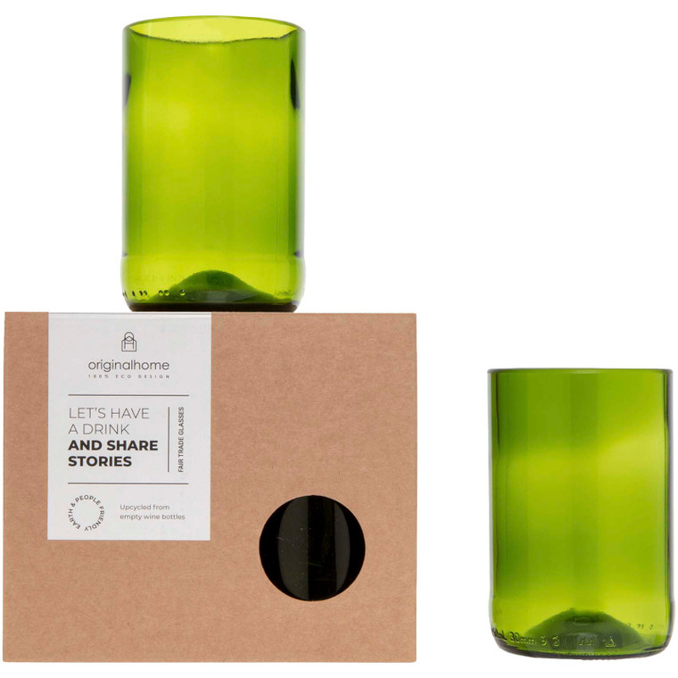 Originalhome recycled 280ml handcrafted drinking glass set