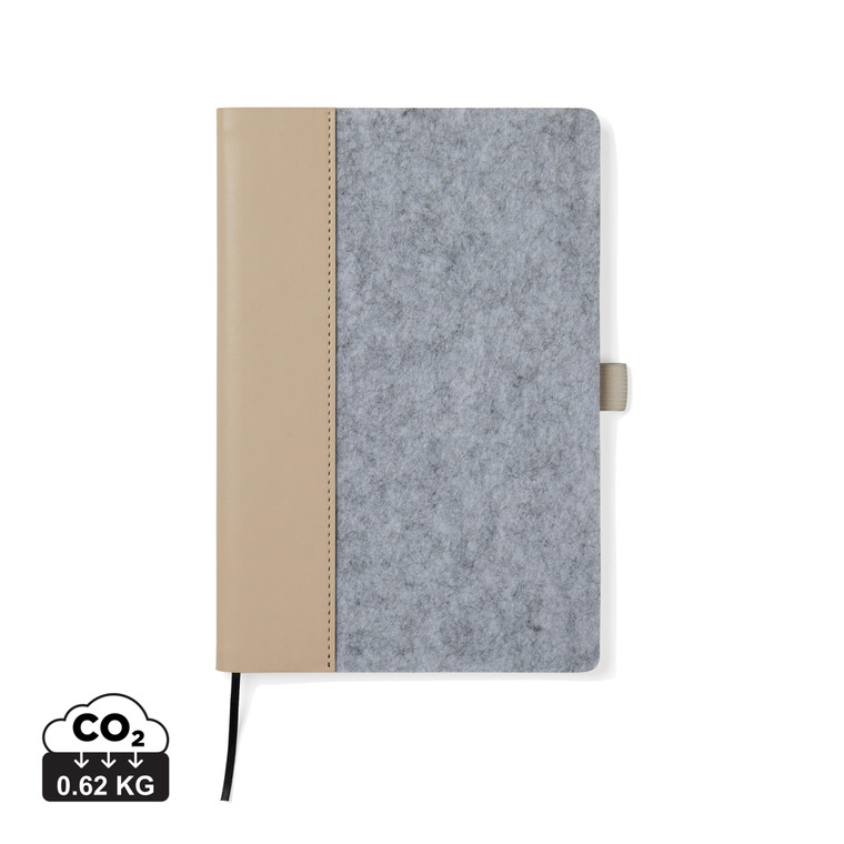 Vinga albon A5 recycled felt notebook 70gsm