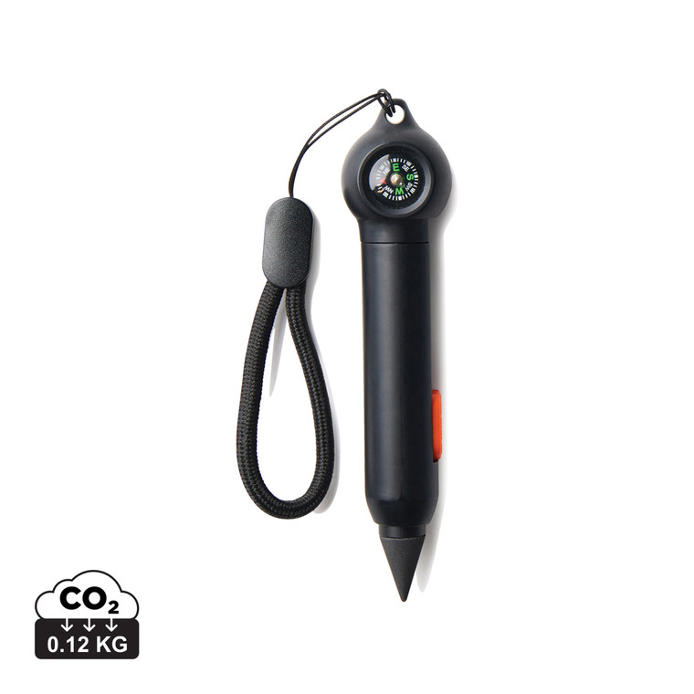 Nordic Drift Trail portable recycled abs infinity pencil with compass