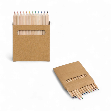 Custom Coloured Kraft Paper Box with Pencils | EU Made | Worldwide Shipping