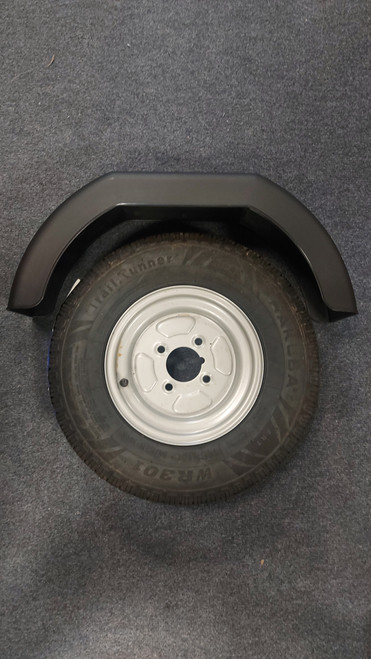145x10 wheel 100mm pcd with grease nipple cut out on rim 
+ 10in Mudguard €89