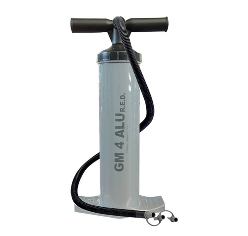pump with PP body and aluminium handle with sand protection. Ideal for inflatable boats both with traditional and inflatable floor.