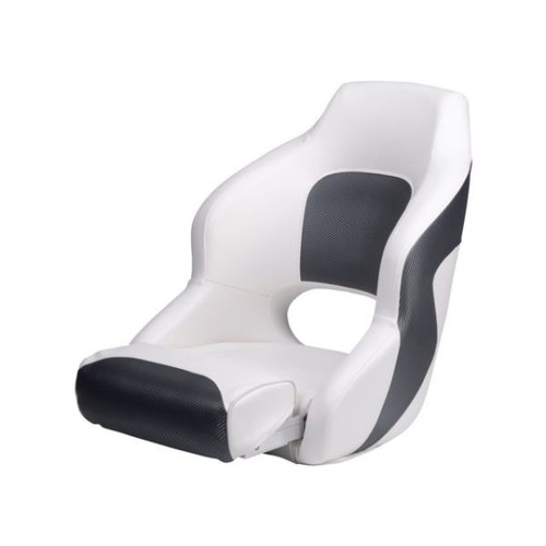 Captain boat seat deluxe duo white/gray