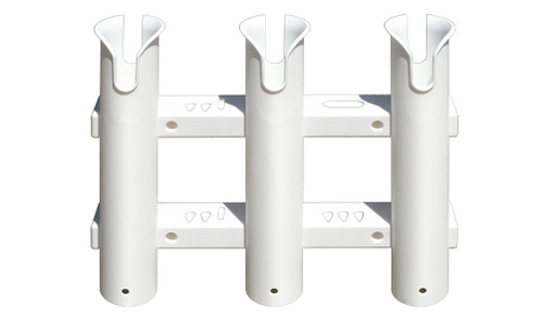 White ABS wall mount fishing rod holders.