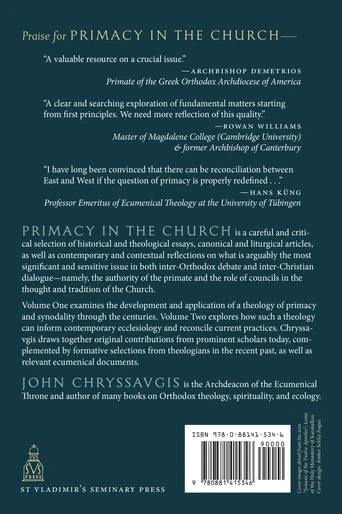 Primacy in the Church: The Office of Primate and the Authority of Councils (Volume 1)