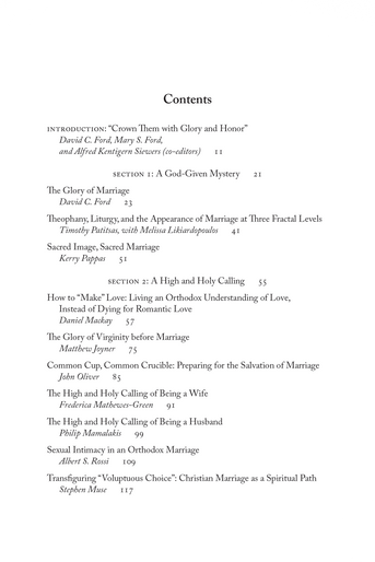 Glory and Honor Orthodox Christian Resources on Marriage