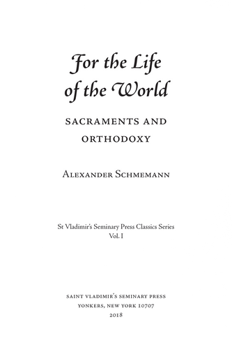 For the Life of the World - New Edition