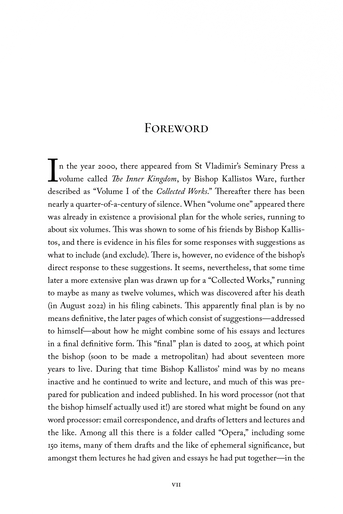 In the Image of the Father: Volume 2 of the Collected Works of Metropolitan Kallistos Ware