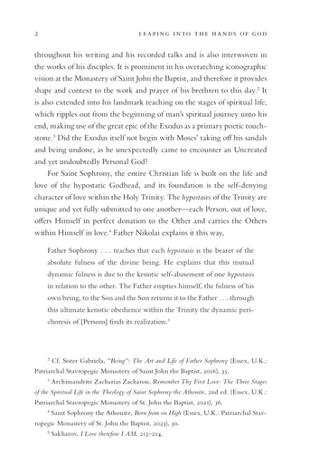 Leaping into the Hands of God: Lessons from My Teachers on Hypostatic Spiritual Care Leaping into the Hands of God: Lessons from My Teachers on Hypostatic Spiritual Care