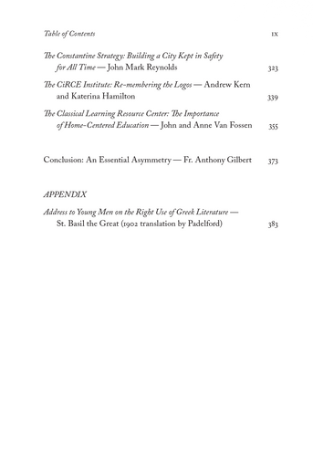 Into the Light: Classical Education and Orthodox Christianity Into the Light: Classical Education and Orthodox Christianity