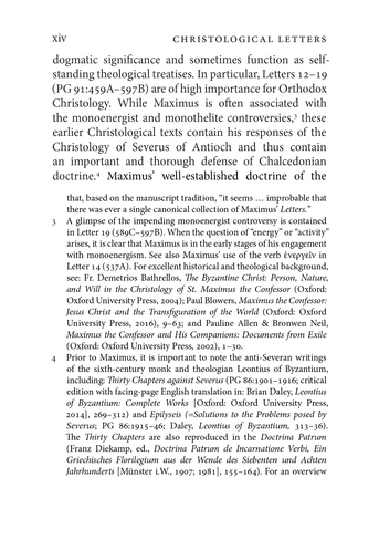 Christological Letters: St. Maximus the Confessor