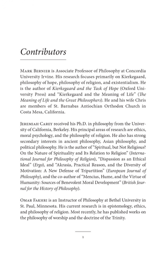 Turning East II: Contemporary Philosophers and the Ancient Christian Faith