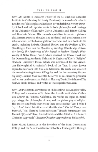 Turning East II: Contemporary Philosophers and the Ancient Christian Faith