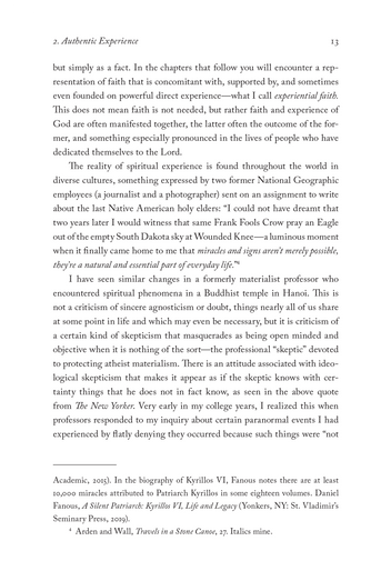 Experiential Faith: Miracles, Holy People & Science in the Age of Materialism