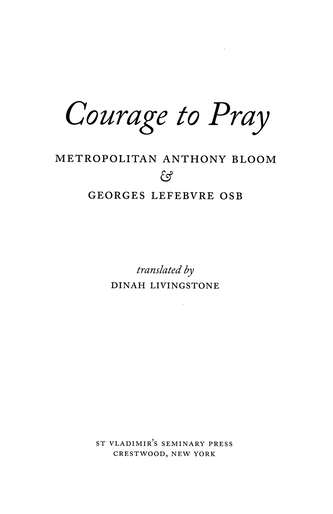 Courage to Pray