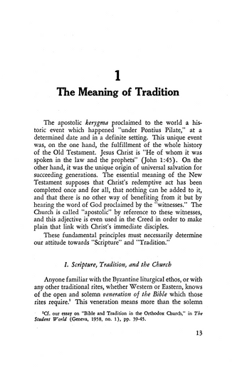 Living Tradition