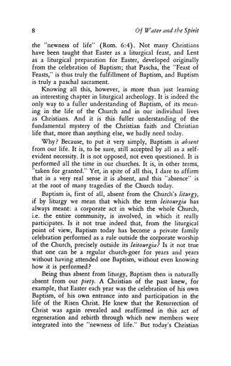 Of Water and the Spirit