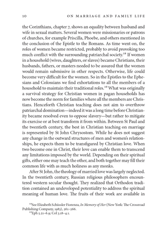 On Marriage and Family Life