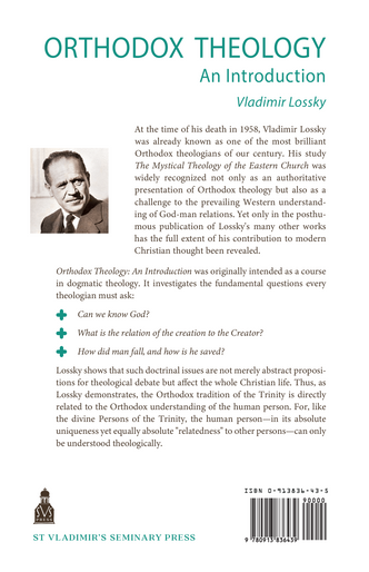 Orthodox Theology: An Introduction