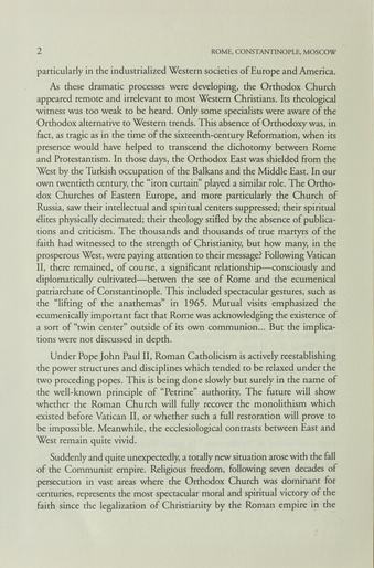 Rome, Constantinople, Moscow