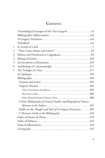Saint Gregory of Nazianzus: An Intellectual Biography Saint Gregory of Nazianzus: An Intellectual Biography