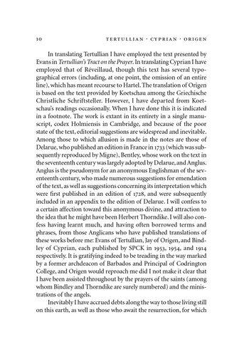 On the Lord's Prayer: Tertullian, Cyprian, & Origen