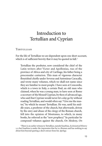 On the Lord's Prayer: Tertullian, Cyprian, & Origen