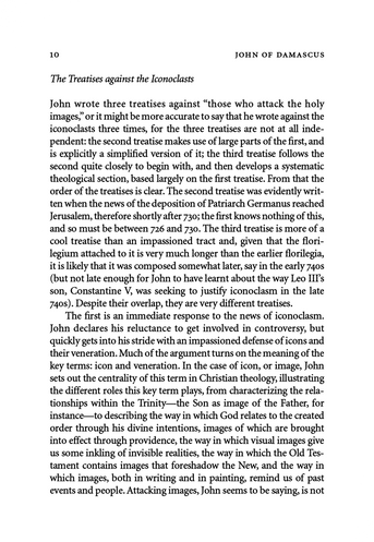 Three Treatises on the Divine Images: St. John of Damascus