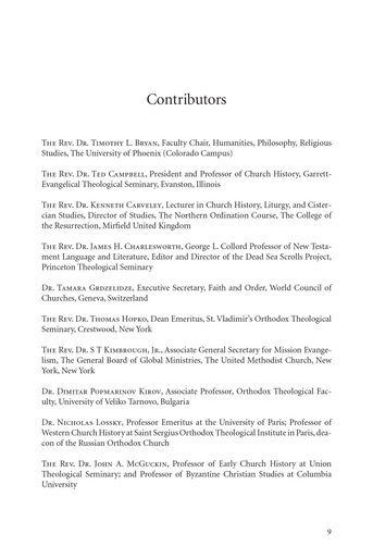 Orthodox and Wesleyan Scriptural Understanding and Practice