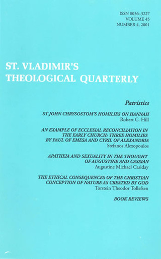 St Vladimir's Theological Quarterly, vol. 45, no. 4 (2001)