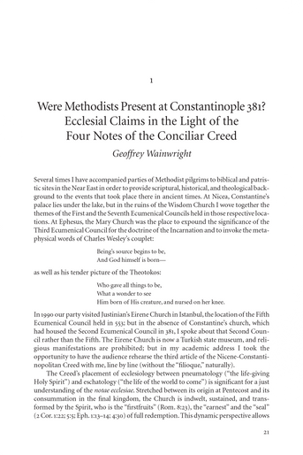 Orthodox and Wesleyan Ecclesiology