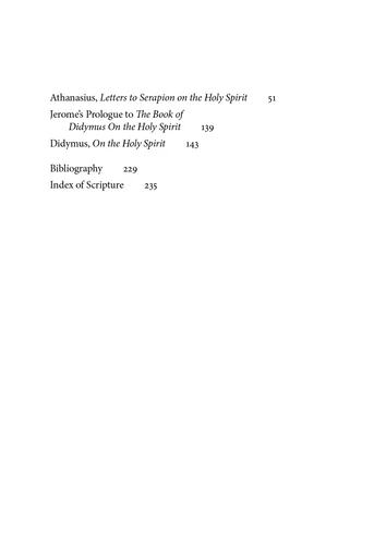 Works on the Spirit: Athanasius the Great & Didymus the Blind