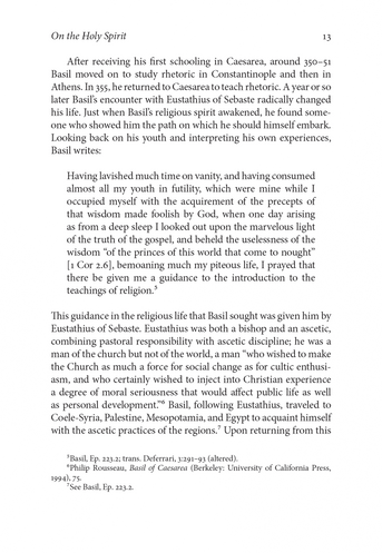 On the Holy Spirit: St. Basil the Great On the Holy Spirit: St. Basil the Great