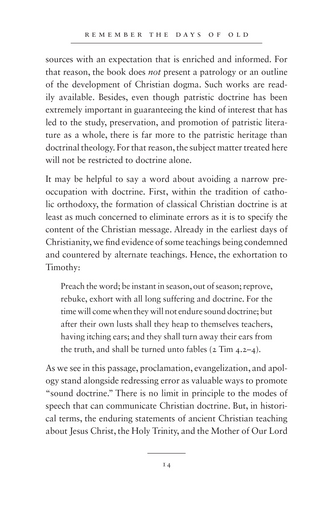 Remember the Days of Old: Orthodox Thinking on the Patristic Heritage