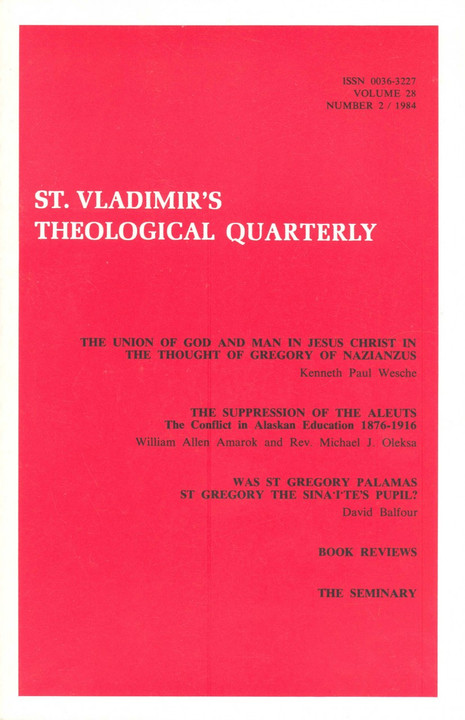 St Vladimir's Theological Quarterly, vol. 28, no. 2 (1984)