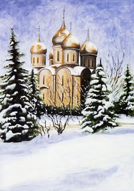 PK-C11G Winter Scenes Greeting Cards: Dormition Cathedral