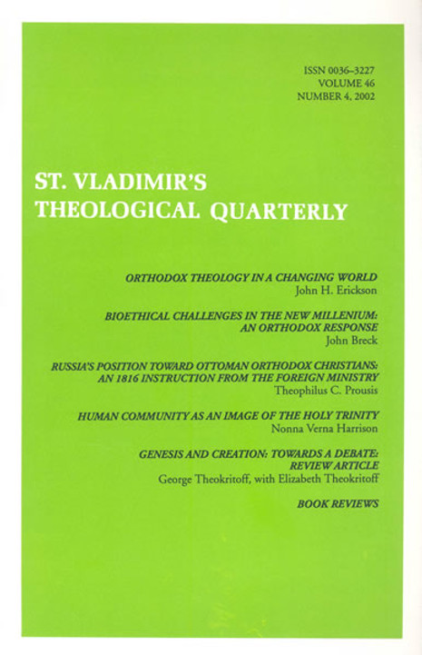 St Vladimir's Theological Quarterly, vol. 46, no. 4 (2002)