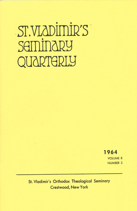 St Vladimir's Theological Quarterly, vol. 8, no. 3 (1964)