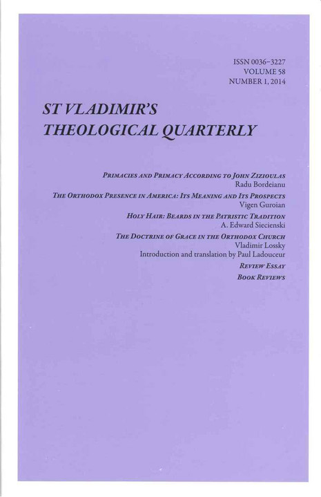 St. Vladimir's Theological Quarterly, Vol. 58, no. 1
