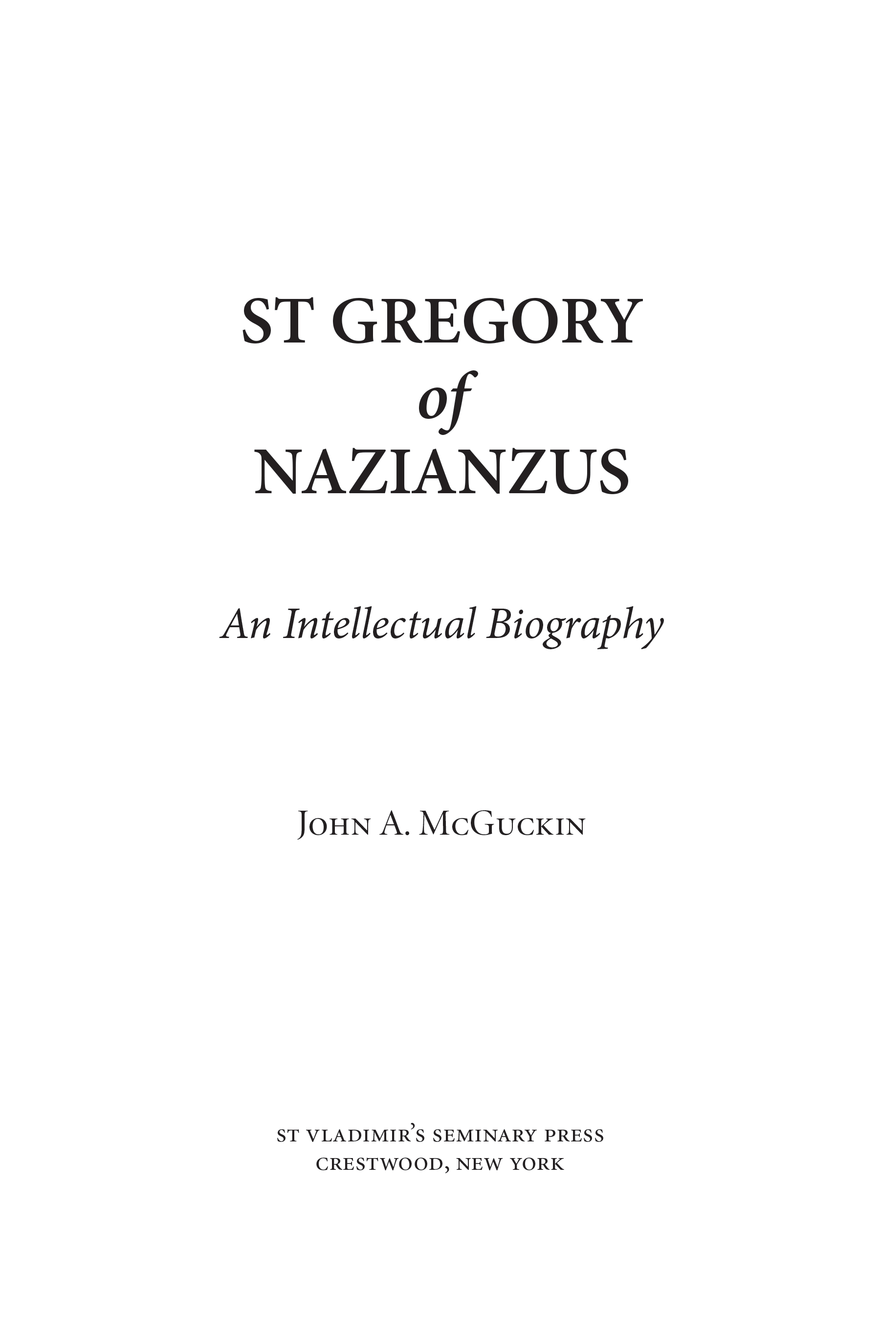 Saint Gregory of Nazianzus [PB] - SVS Press & Bookstore