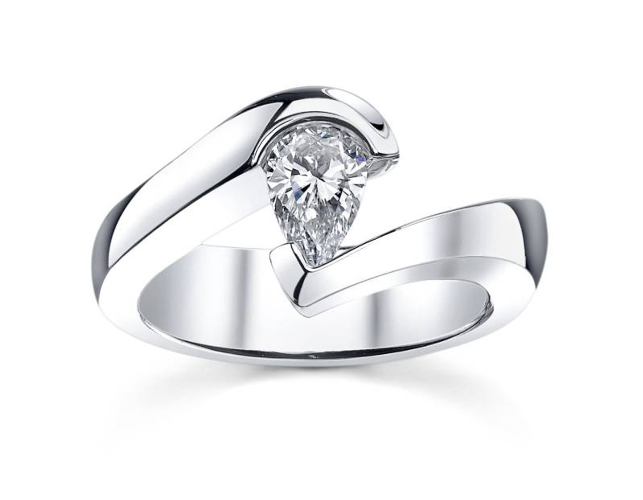 Tension Set Pear Shape Diamond Ring - CDS0129 - Gale
