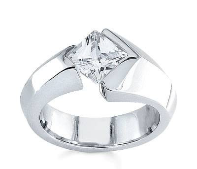 Tension Set Princess Cut Diamond Ring - CDS0141 - Gale